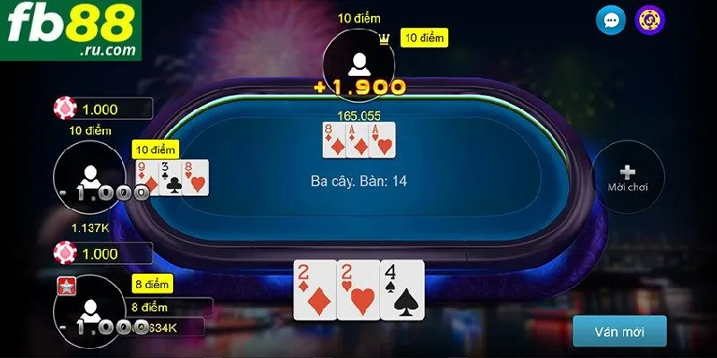 Trò chơi đánh bài 3 cây tiết kiệm thời gian tham gia